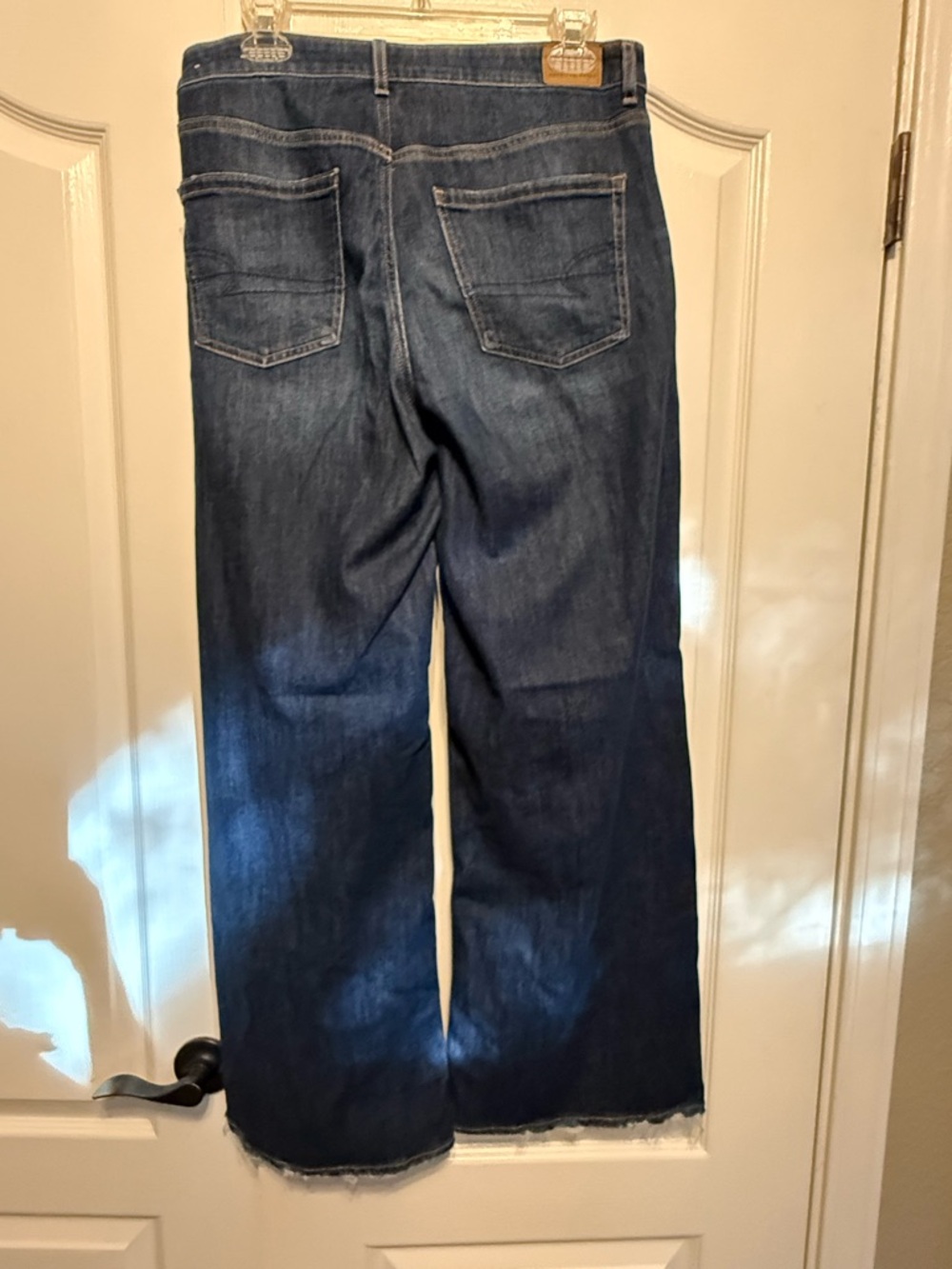 American Eagle Outfitters Dark Blue High Rise Dreamy Drape Jeans - Picture 2 of 5